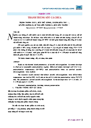 Thanh trùng sốt cà chua