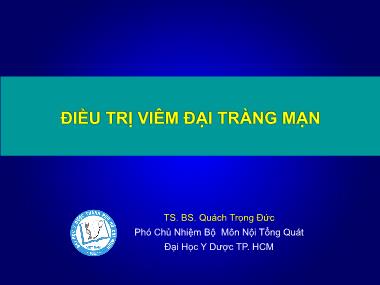 Bài giảng Điều trị viêm đại tràng mạn