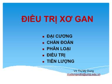 Bài giảng Điều trị xơ gan