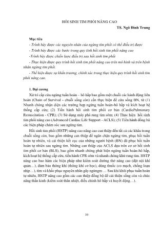 Bài giảng Hồi sinh tim phổi nâng cao
