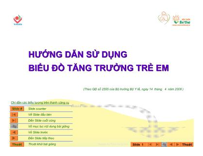 Bài giảng Hướng dẫn sử dụng biểu đồ tăng trưởng trẻ