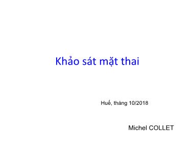 Bài giảng Khảo sát mặt thai