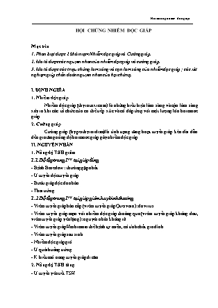Bài giảng Nội cơ sở 1 - Bài 7: Hội chứng nhiễm độc giáp Bài giảng Nội cơ sở 1 - Bài 7: Hội chứng nhiễm độc giáp