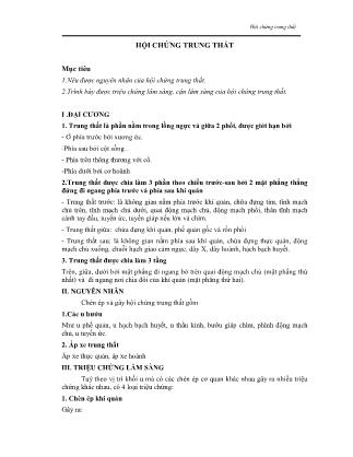 Bài giảng Nội cơ sở 2 - Bài 2: Hội chứng trung thất