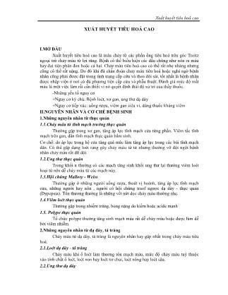 Bài giảng Nội cơ sở 2 - Bài 7: Xuất huyết tiêu hoá cao