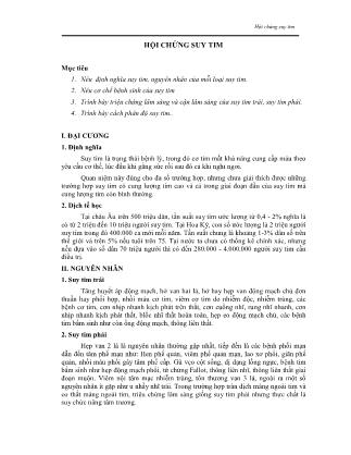 Bài giảng Nội cơ sở 2 - Bài 9: Hội chứng suy tim