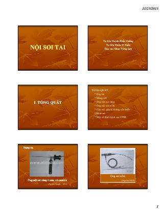 Bài giảng Nội soi tai