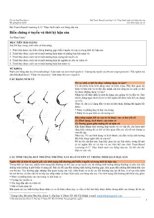 Bài giảng Sản phụ khoa 1 - Bài Team-Based Learning 4-10: Thực hành nuôi con bằng sữa mẹ - Bài: Biến chứng ở tuyến vú thời kỳ hậu sản