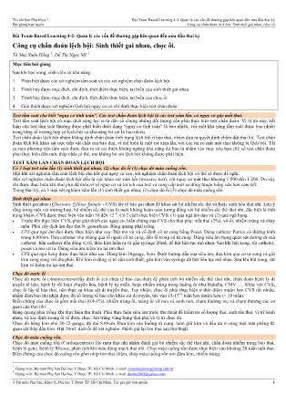 Bài giảng Sản phụ khoa 1 - Bài Team-Based Learning 4-2: Quản lý các vấn đề thường gặp liên quan đến nửa đầu thai kì - Bài: Công cụ chẩn đoán lệch bội: Sinh thiết gai nhau, chọc ối Bài giảng Sản phụ khoa 1 - Bài Team-Based Learning 4-2: Quản lý các vấn đề thường gặp liên quan đến nửa đầu thai kì - Bài: Công cụ chẩn đoán lệch bội: Sinh thiết gai nhau, chọc ối