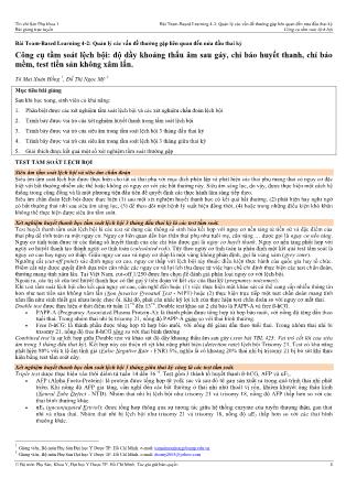 Bài giảng Sản phụ khoa 1 - Bài Team-Based Learning 4-2: Quản lý các vấn đề thường gặp liên quan đến nửa đầu thai kì - Bài: Công cụ tầm soát lệch bội: độ dầy khoảng thấu âm sau gáy, chỉ báo huyết thanh, chỉ báo mềm, test tiền sản không xâm lấn Bài giảng Sản phụ khoa 1 - Bài Team-Based Learning 4-2: Quản lý các vấn đề thường gặp liên quan đến nửa đầu thai kì - Bài: Công cụ tầm soát lệch bội: độ dầy khoảng thấu âm sau gáy, chỉ báo huyết thanh, chỉ báo mềm, test tiền sản không xâm lấn