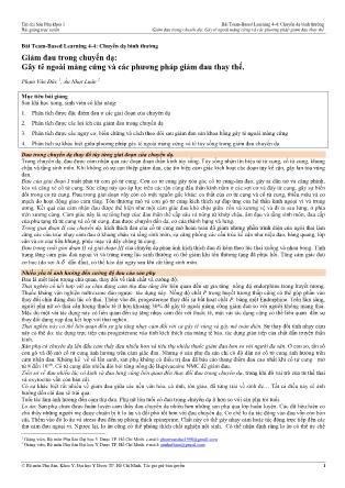 Bài giảng Sản phụ khoa 1 - Bài Team-Based Learning 4-4: Chuyển dạ bình thường - Bài: Giảm đau trong chuyển dạ: Gây tê ngoài màng cứng và các phương pháp giảm đau thay thế Bài giảng Sản phụ khoa 1 - Bài Team-Based Learning 4-4: Chuyển dạ bình thường - Bài: Giảm đau trong chuyển dạ: Gây tê ngoài màng cứng và các phương pháp giảm đau thay thế
