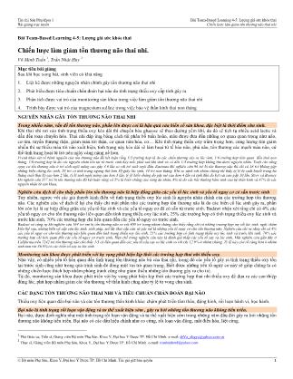 Bài giảng Sản phụ khoa 1 - Bài Team-Based Learning 4-5: Lượng giá sức khỏe thai - Bài: Chiến lược làm giảm tổn thương não thai nhi