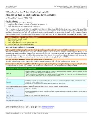 Bài giảng Sản phụ khoa 1 - Bài Team-Based Learning 4-7: Quản lý tăng huyết áp trong thai kỳ - Bài: Nhận biết và đánh giá các bệnh lý tăng huyết áp thai kỳ