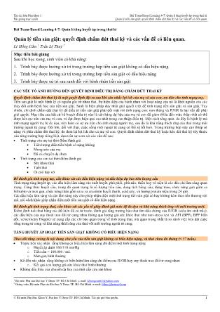 Bài giảng Sản phụ khoa 1 - Bài Team-Based Learning 4-7: Quản lý tăng huyết áp trong thai kỳ - Bài: Quản lý tiền sản giật: quyết định chấm dứt thai kỳ và các vấn đề có liên quan