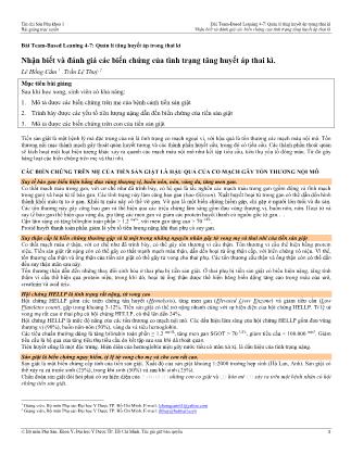 Bài giảng Sản phụ khoa 1 - Bài Team-Based Learning 4-7: Quản lý tăng huyết áp trong thai kỳ - Bài: Nhận biết và đánh giá các biến chứng của tình trạng tăng huyết áp thai kì