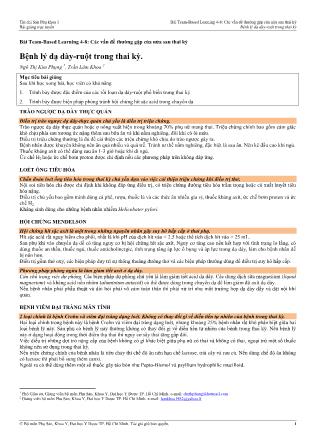 Bài giảng Sản phụ khoa 1 - Bài Team-Based Learning 4-8: Các vấn đề thường gặp của nửa sau thai kỳ - Bài: Bệnh lý dạ dày-ruột trong thai kỳ