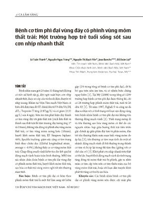 Bệnh cơ tim phì đại vùng đáy có phình vùng mỏm thất trái: Một trường hợp trẻ tuổi sống sót sau cơn nhịp nhanh thất