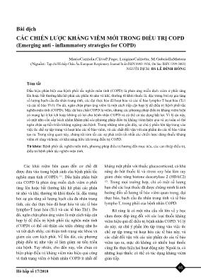 Các chiến lược kháng viêm mới trong điều trị COPD (Emerging anti - inflammatory strategies for COPD)