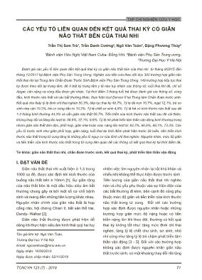 Các yếu tố liên quan đến kết quả thai kỳ có giãn não thất bên của thai nhi