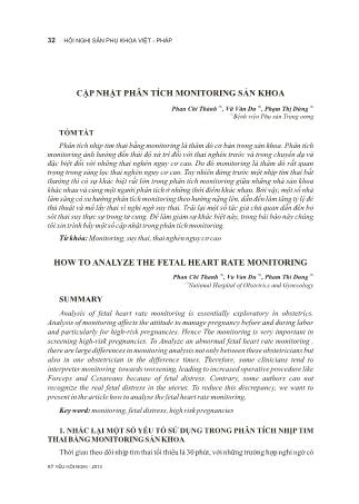 Cập nhật phân tích monitoring sản khoa