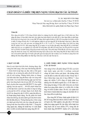 Chẩn đoán và điều trị hen nặng tăng bạch cầu ái toan