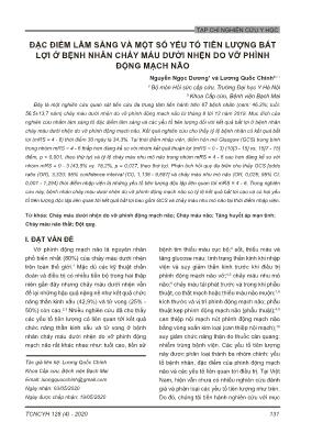 Đặc điểm lâm sàng và một số yếu tố tiên lượng bất lợi ở bệnh nhân chảy máu dưới nhện do vỡ phình động mạch não