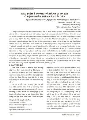 Đặc điểm ý tưởng và hành vi tự sát ở bệnh nhân trầm cảm tái diễn