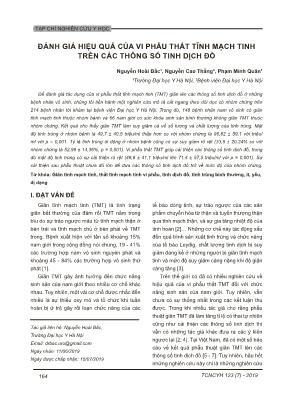 Đánh giá hiệu quả của vi phẫu thắt tĩnh mạch tinh trên các thông số tinh dịch đồ