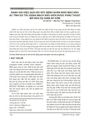 Đánh giá hiệu quả hồi sức bệnh nhân nhồi máu não ác tính do tắc động mạch não giữa được phẫu thuật mở nửa sọ giảm áp sớm