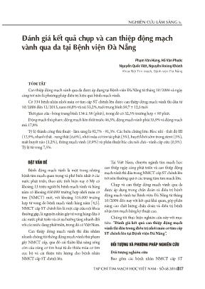 Đánh giá kết quả chụp và can thiệp động mạch vành qua da tại Bệnh viện Đà Nẵng