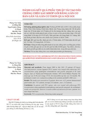 Đánh giá kết quả phẫu thuật tái tạo dây chằng chéo sau khớp gối bằng gân cơ bán gân và gân cơ thon qua nội soi