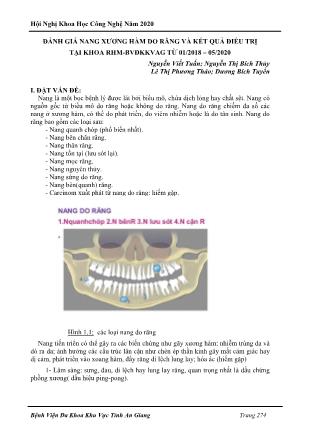 Đánh giá nang xương hàm do răng và kết quả điều trị tại khoa RHM-BVĐKKVAG từ 01/2018-05/2020