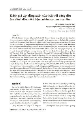 Đánh giá vận động xoắn của thất trái bằng siêu âm đánh dấu mô ở bệnh nhân suy tim mạn tính