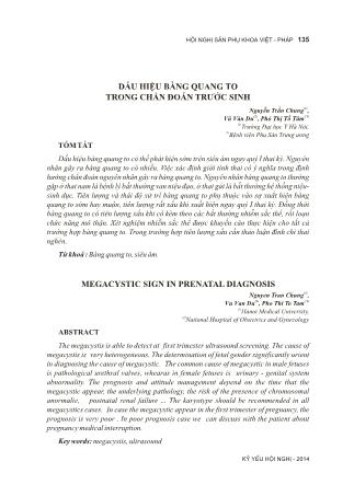 Dấu hiệu bàng quang to trong chẩn đoán trước sinh