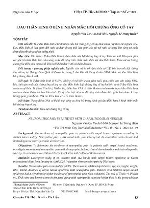 Đau thần kinh ở bệnh nhân mắc hội chứng ống cổ tay