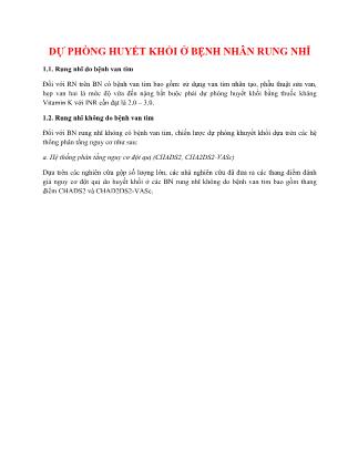 Dự phòng huyết khối ở bệnh nhân rung nhĩ