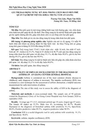 Giá trị dao động xung ký (IOS) trong chẩn đoán hen phế quản tại Bệnh viện Đa khoa trung tâm An Giang
