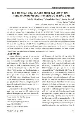 Giá trị phân loại  LI-RADS trên cắt lớp vi tính trong chẩn đoán ung thư biểu mô tế bào gan