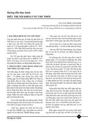 Hướng dẫn thực hành: Điều trị nội khoa ung thư phổi