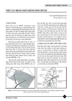 Hướng dẫn thực hành: Tiếp cận bệnh nhân bệnh phổi mô kẽ