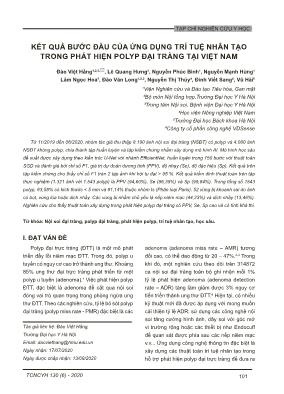 Kết quả bước đầu của ứng dụng trí tuệ nhân tạo trong phát hiện polyp đại tràng tại Việt Nam