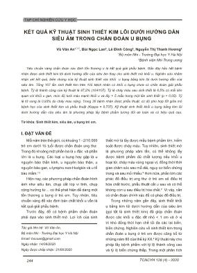 Kết quả kỹ thuật sinh thiết kim lõi dưới hướng dẫn siêu âm trong chẩn đoán u bụng