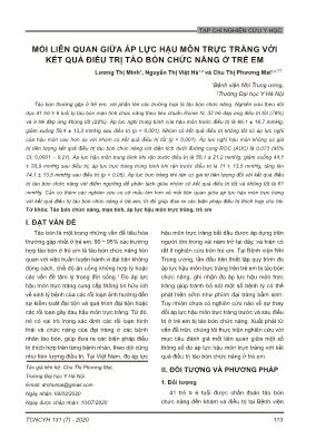 Mối liên quan giữa áp lực hậu môn trực tràng với kết quả điều trị táo bón chức năng ở trẻ em