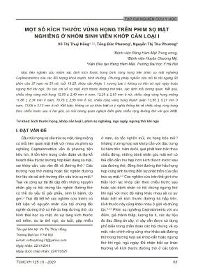 Một số kích thước vùng họng trên phim sọ mặt nghiêng ở nhóm sinh viên khớp cắn loại I