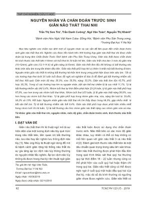 Nguyên nhân và chẩn đoán trước sinh giãn não thất thai nhi