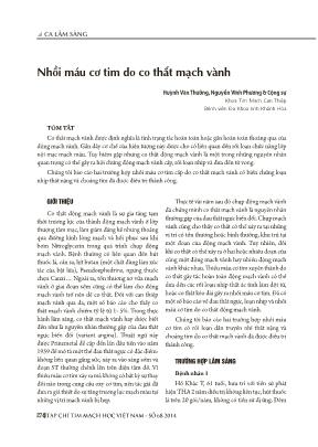 Nhồi máu cơ tim do co thắt mạch vành