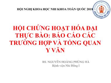 Tài liệu Hội chứng hoạt hóa đại thực bào: Báo cáo các trường hợp và tổng quan y văn