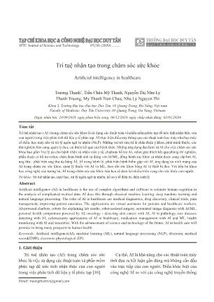 Trí tuệ nhân tạo trong chăm sóc sức khỏe