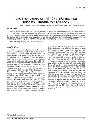 Ung thư tuyến giáp thể tủy di căn hạch cổ nhân một trường hợp lâm sàng