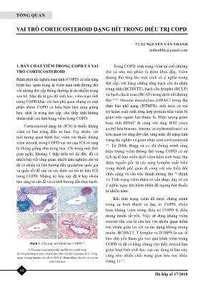 Vai trò corticosteroid dạng hít trong điều trị COPD